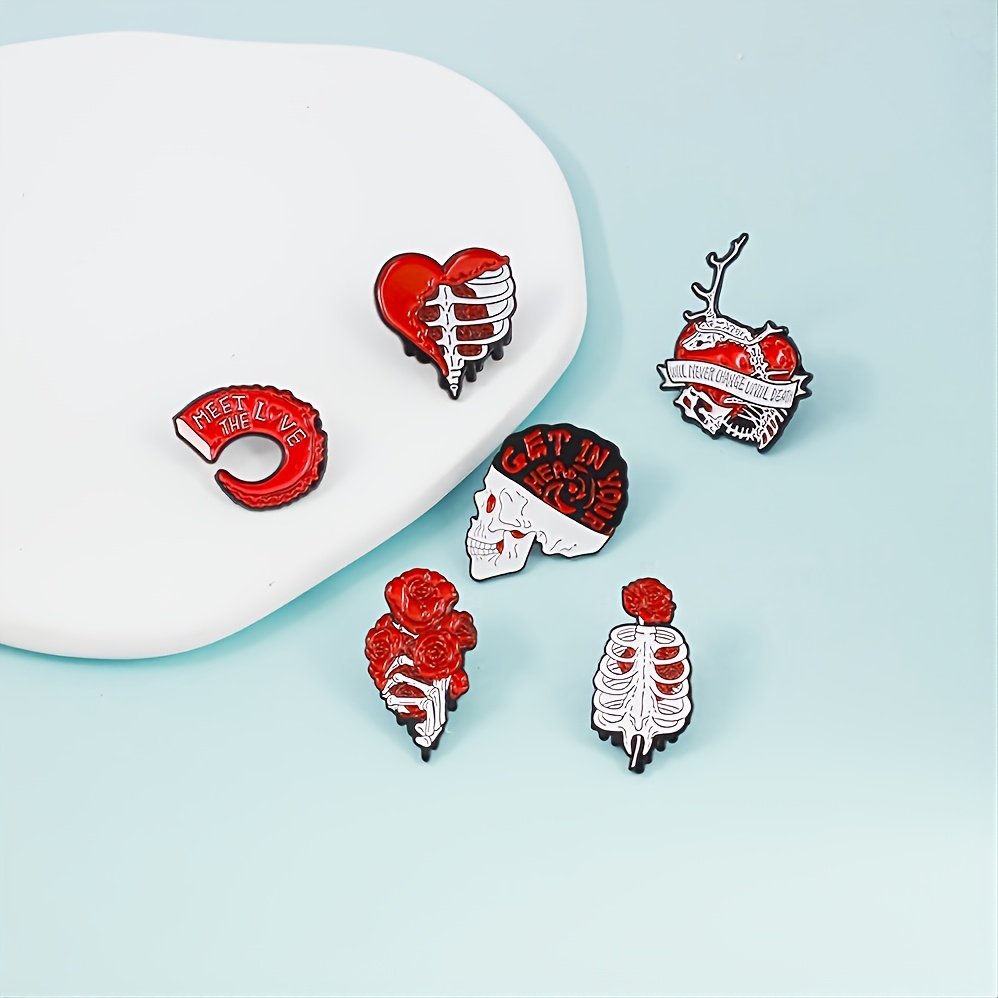 Skull Head Skull Heart Maxi Flower Tube Knit Emblem Women's Accessories